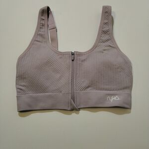 Ryka Women's Textured Zip Sports Bra, Size M, in Light Purple NWOT